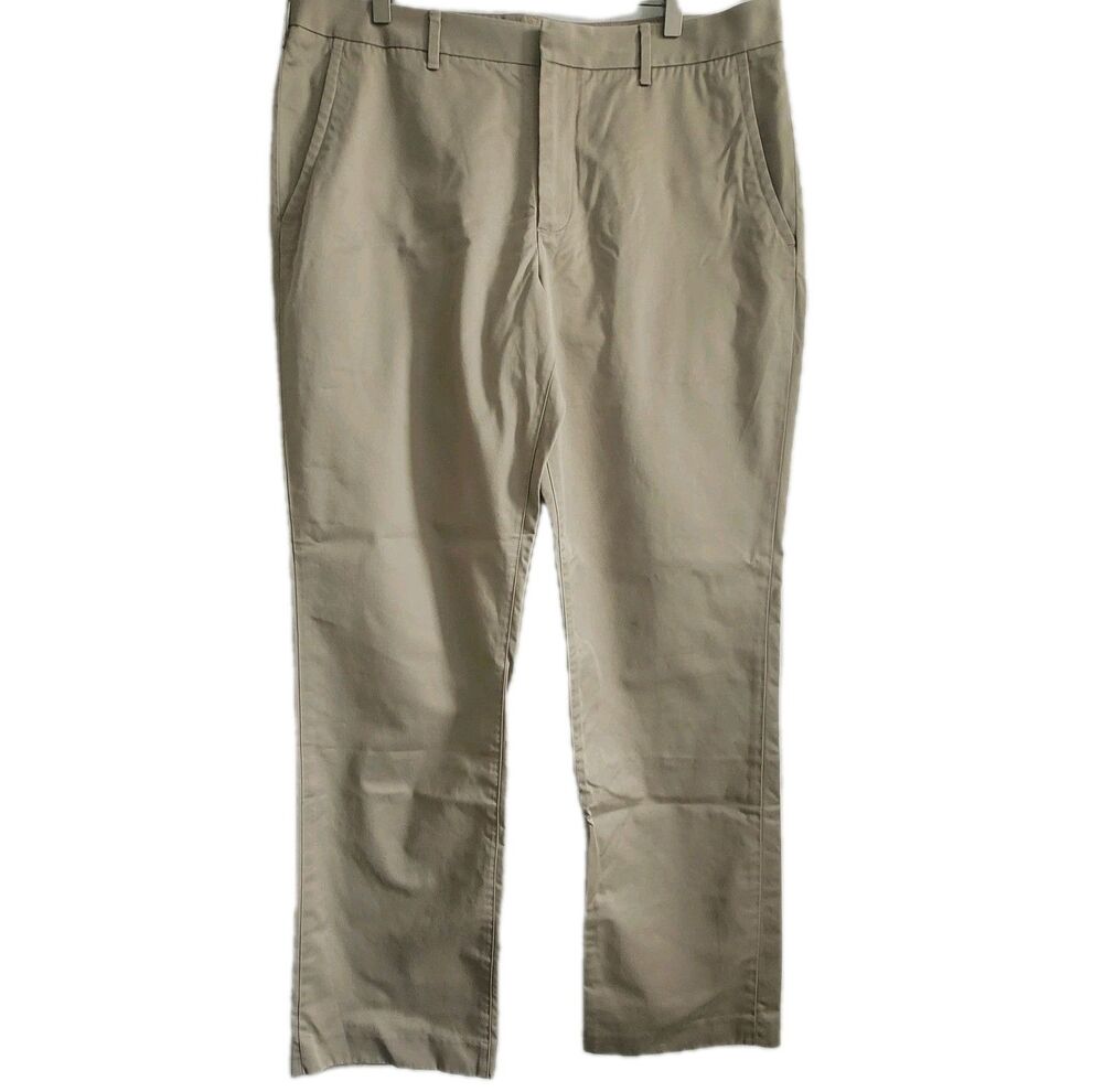 Bonobos Mens Wednesday Straight Fit Cotton  Khaki Chino Pants Casual  Size 36/32